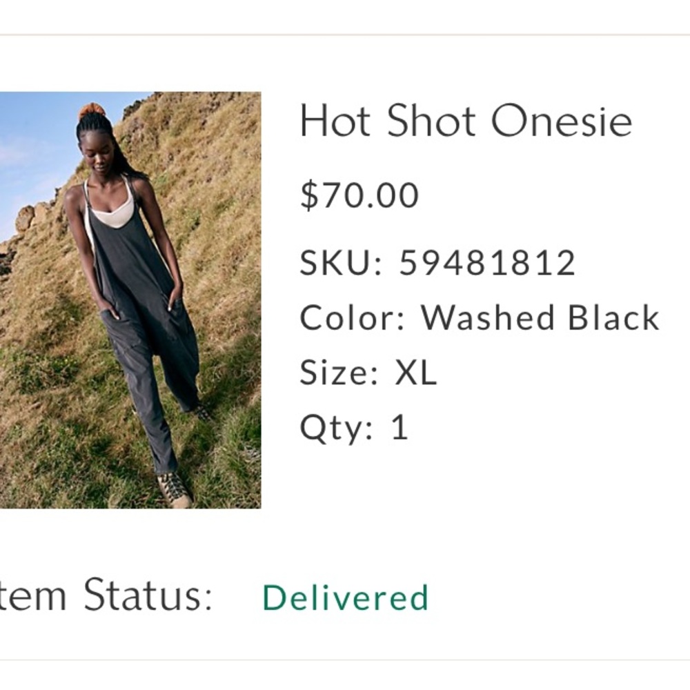 FREE PEOPLE Hot Shot Onesie, XL, Washed Black
